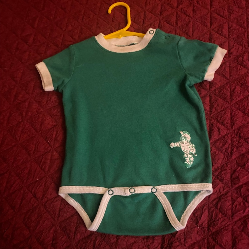 MSU Spartans baby onesie Michigan State 12 mos
